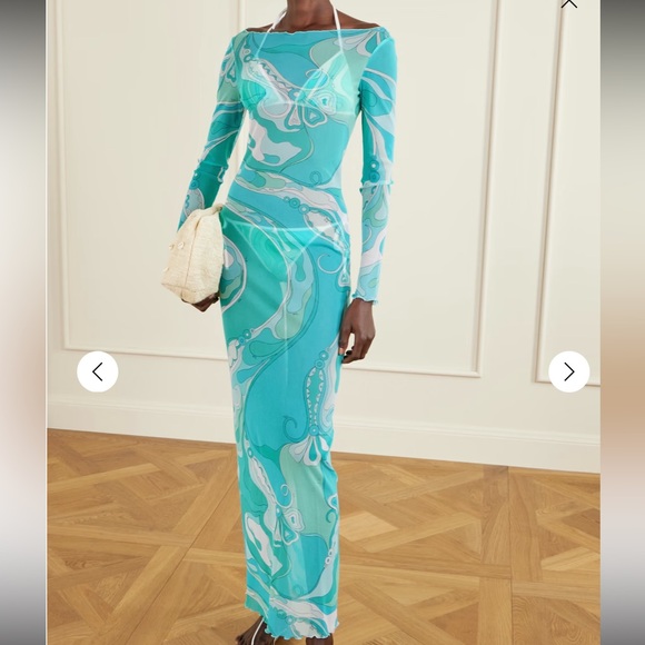 Emilio Pucci Dresses & Skirts - PUCCI
Ruffled printed tulle maxi dress